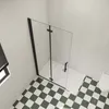 80x185cm Schwarz Drehtür Falttür Schwenktür Walk in Produktbild-Vorschau 3