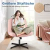 Sweetcrispy Bürostuhl Ohne Armlehne, Teddysamt und Bequemes Produktbild-Vorschau 11