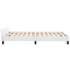 Bettgestell ohne Matratze Weiß 120x190 cm Kunstleder Produktbild-Vorschau 5