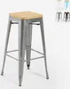 stuhl hoch bar küche metall industriell oben h78cm holz Produktbild-Vorschau 5