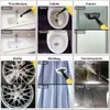 A collage of images showing a steam cleaner being used to clean various household items before and after cleaning. Produktbild-Vorschau