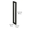 WENKO Metall Handtuchhalter Reitani in Schwarz 2 x 40 x 9 Produktbild-Vorschau 3