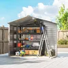 Outsunny Verzinkter Stahl Gerätehaus 2,43㎡ 213x131x192cm Produktbild-Vorschau 9