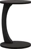 A black C-shaped side table with a round top and base, shown against a white background. Voir les images du produit