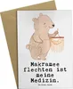 Mr. & Mrs. Panda Motivkarte Bär Makramee - Weiß - Geschenk, Produktbild-Vorschau 1