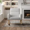 Fauteuil à bascule Fortuna Lai gris clair avec tissu Voir les images du produit 2