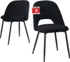 Two black chairs are shown against a white background. One chair is in the foreground, and the other is slightly behind and to the left. Náhled obrázku produktu