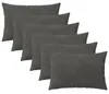 vidaXL, housses de coussin, 6 pièces, HEERLEN, gris foncé, Voir les images du produit 1