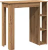 vidaXL Stolik barowy z półką Artisan dąb 102x50x103,5 cm Podgląd zdjęcia produktu 6