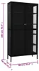 vidaXL Vitrine Schwarz 90x40x180 cm Stahl und Gehärtetes Produktbild-Vorschau 8