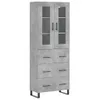 Highboard Betongrau 69,5x34x180 cm Holzwerkstoff Produktbild-Vorschau 2