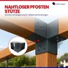 GeZu Impex Pfostenecke 4 Balken 121 x 121 mm Anthrazit Produktbild-Vorschau 3