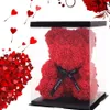 Orsacchiotto con petali di rosa, rosa, regalo, rose, 28 cm, Anteprima dell’immagine prodotto 4
