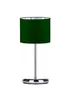 Tischlampe Grün-Silber Lampe Leuchte aus Velours Vintage Produktbild-Vorschau 1