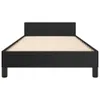 vidaXL Bettgestell mit Kopfteil Schwarz 90x200 cm Produktbild-Vorschau 4