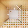 AICA Drehtür 90x185cm,5mm ESG-glas Falttür,Seitenwand Produktbild-Vorschau 4