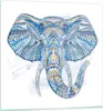 Bilder auf glas - Elefant Muster Tierwelt Afrika - 60x60cm Produktbild-Vorschau 1
