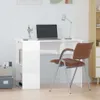 Schreibtisch Hochglanz-Weiß 100x55x75 cm Holzwerkstoff Produktbild-Vorschau 2