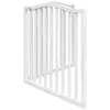 A white wooden dog gate is shown from a diagonal angle against a white background. Náhľad obrázku produktu
