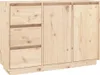 A light-colored wooden sideboard with three drawers on the left and two cabinet doors on the right, shown against a white background. Náhľad obrázku produktu
