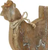 Holz Huhn Frühlingsdeko Osterfigur Natur Weiß Shabby Chic Produktbild-Vorschau 2