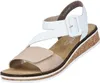 Rieker Damen Keil-Sandaletten Weiß/Beige Voir les images du produit 6