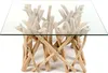 Tavolino di design in teak DRIFTWOOD 80cm con piano in Anteprima dell’immagine prodotto 1