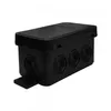 A black electrical junction box with multiple circular openings on its side, presented on a white background. Anteprima dell’immagine prodotto