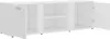 A white TV cabinet with its doors open is shown against a white background. Voir les images du produit