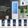 Lesklá vitrína Merax s LED diodami a 2 zásuvkami, skříňka Náhled obrázku produktu 5