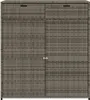 vidaXL Zahradní skříňka šedá 105x55x113 cm poly ratan Náhled obrázku produktu 9