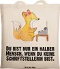 Mr. & Mrs. Panda Einkaufstasche Schriftstellerin Herz - Produktbild-Vorschau 1