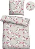 A flat lay of bedding with a floral pattern. Produktbild-Vorschau