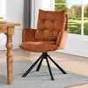 Duhome Esszimmerstuhl 360° Drehbar Loungesessel Chenille Produktbild-Vorschau 2