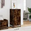 vidaXL Portascarpe in rovere affumicato 48x38x97,5 cm Anteprima dell’immagine prodotto 3