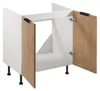Meuble sous-évier SALERNO - largeur 80 cm, blanc / chêne Voir les images du produit 2