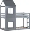 Patrová postel Merax 90x200 cm se schody a ochranou proti Náhled obrázku produktu 7