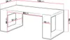 A line drawing of a coffee table with dimensions indicated by red lines and text. Náhľad obrázku produktu
