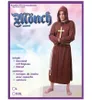 Kostüm Mönch, 2-tlg. Gewand mit Kapuze und Gürtel, Kutte, Produktbild-Vorschau 1