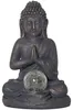 Figurine solaire à LED « Bouddha », Bouddha gris, boule de Voir les images du produit 1
