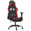 vidaXL Gaming-Stuhl mit Fußstütze Schwarz und Rot Produktbild-Vorschau 1