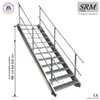 A metal staircase with handrails against a white background. Náhled obrázku produktu