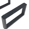 Two black metal table legs are shown against a white background. Voir les images du produit