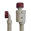Two plumbing connectors with hoses, one angled and one straight, against a white background. Produktbild-Vorschau