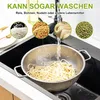 Küchensieb Edelstahl 1 Stück, Nudelsieb Mit Griffen Und Produktbild-Vorschau 3