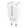 PEDEA Schnellladegerät Dual PD 40W USB Typ C/C weiß Produktbild-Vorschau 2