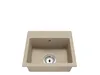 Granitspüle Einbeckig DON – Beige – Siphon in Chrom Produktbild-Vorschau 2