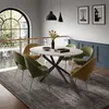 tavolo da pranzo allungabile Vicco Loyd Bianco/nero 120 x Anteprima dell’immagine prodotto 4