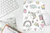MuchoWow® Mauspad Mousepad Schnittmuster - Einhorn - Kinder Produktbild-Vorschau 5