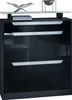 Vladon Schuhschrank Fiesta, Schwarz matt/Schwarz Produktbild-Vorschau 1